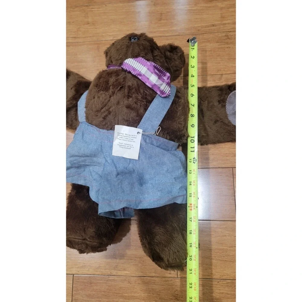 Vintage‎ Hugglebeary Arm Puppet Milwaukee Mole Inc 1986 Bear Plush Handmade